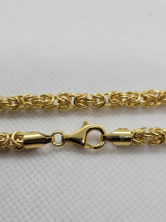 16ÃƒÆ’Ã‚Â¢ÃƒÂ¢Ã¢â‚¬Å¡Ã‚Â¬Ãƒâ€šÃ‚Â Byzantine Chain | 22k Gold-plated 925 Sterling Silver image 0