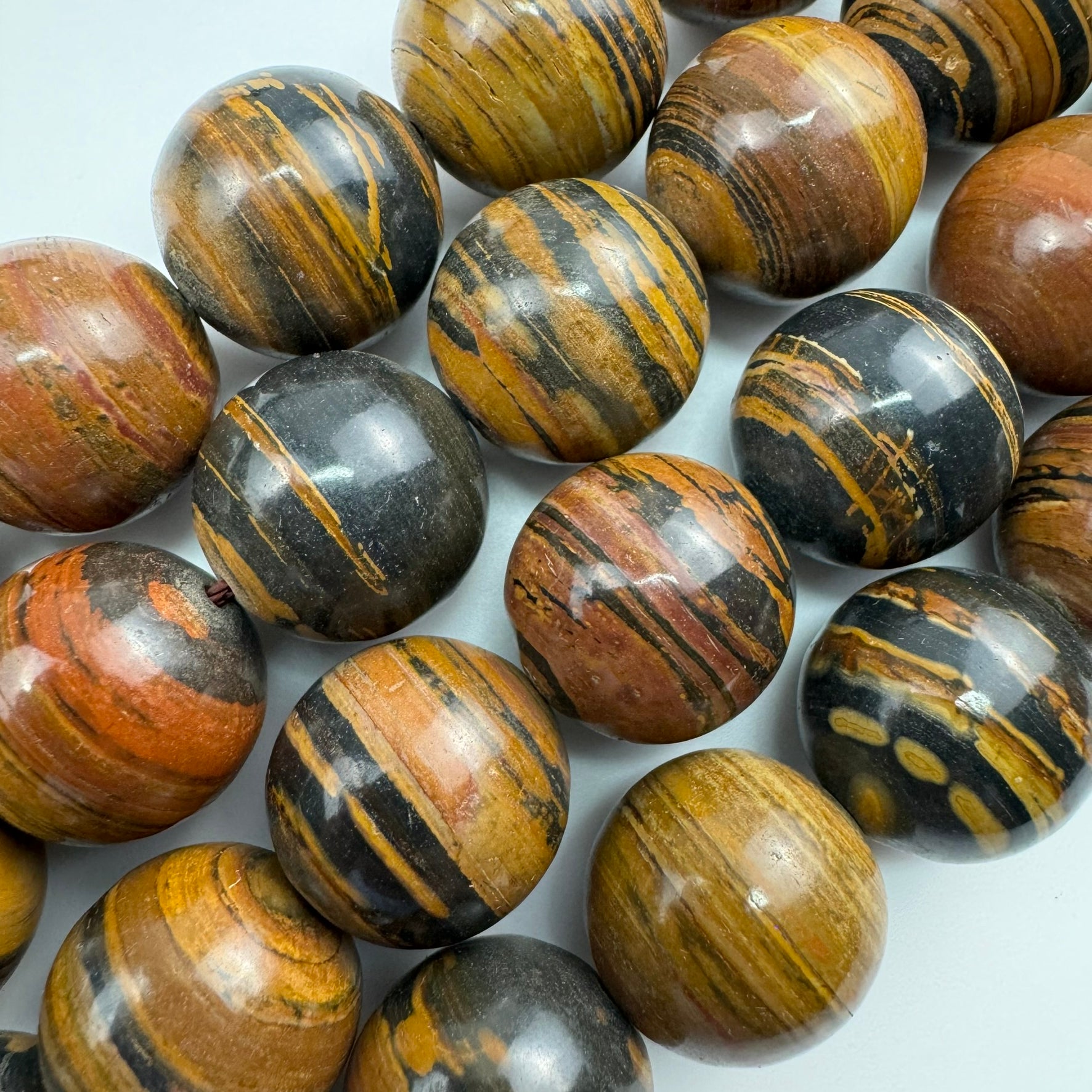 Brown Zebra Jasper Polished Beads (20mm) image 3
