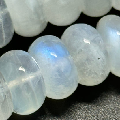 Moonstone AAA Rondelle Polished Beads image 3