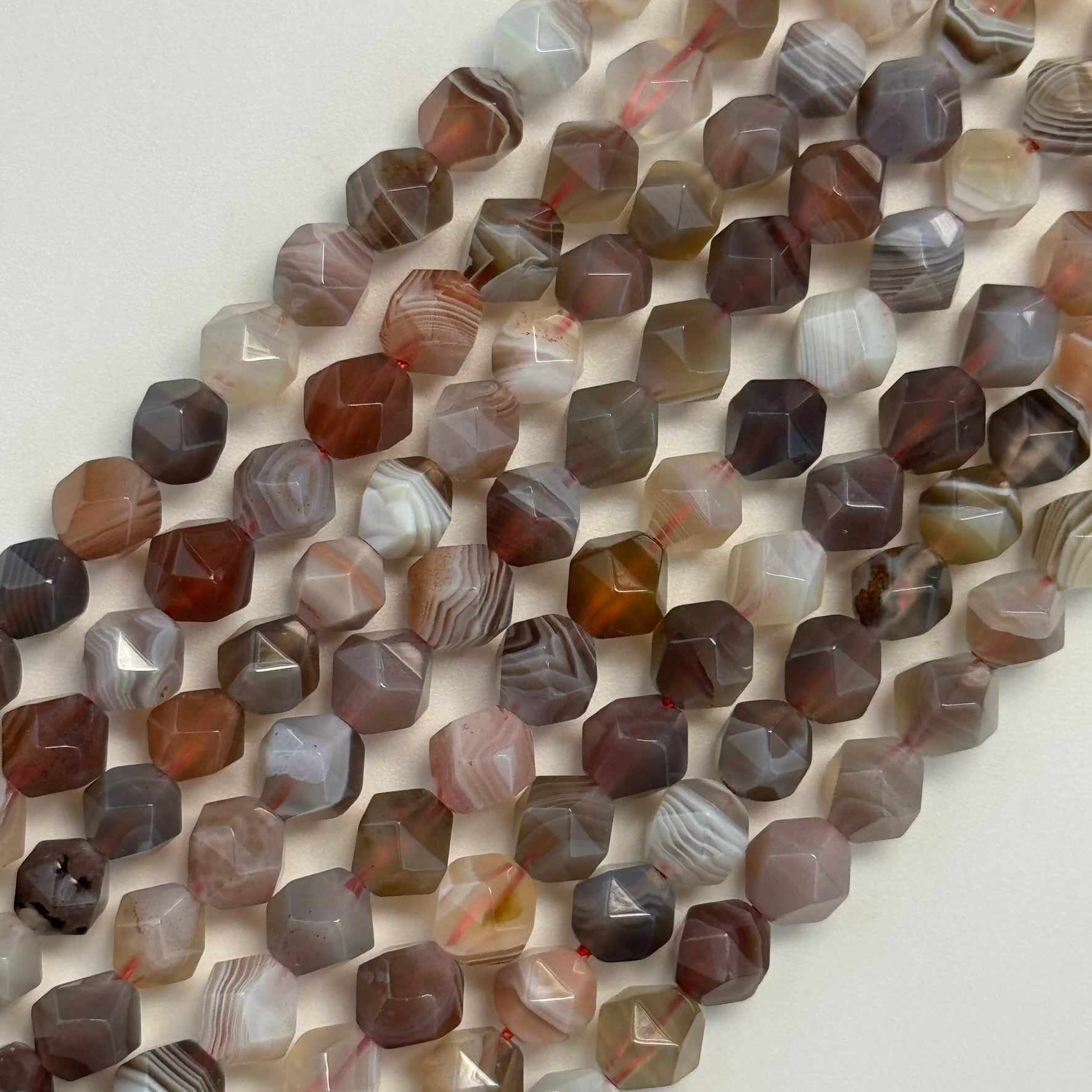 Botswana Agate Diamond Cut Beads image 0