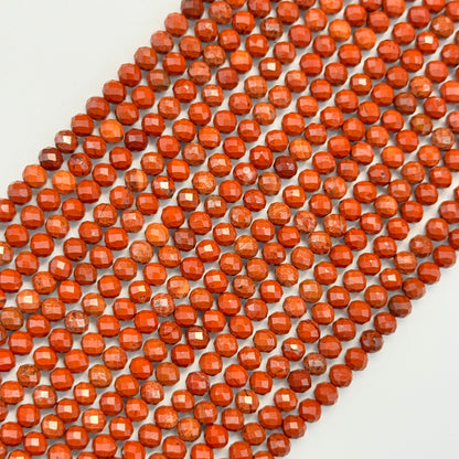 Red Jasper Faceted Round Beads image 0