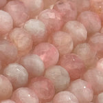 Rose Quartz Faceted Rondelle Beads image 2