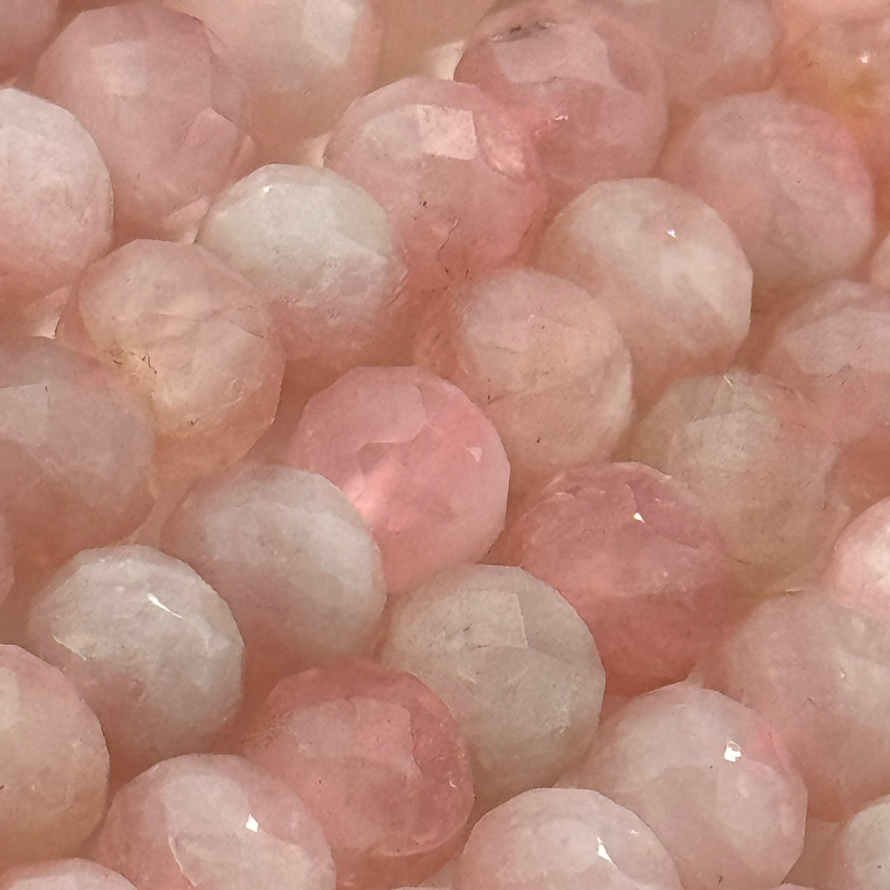Rose Quartz Faceted Rondelle Beads image 2