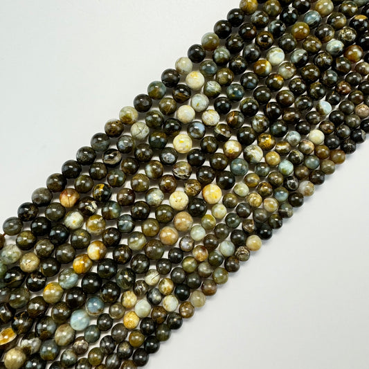 Blue Opal Polished Round Beads image 0