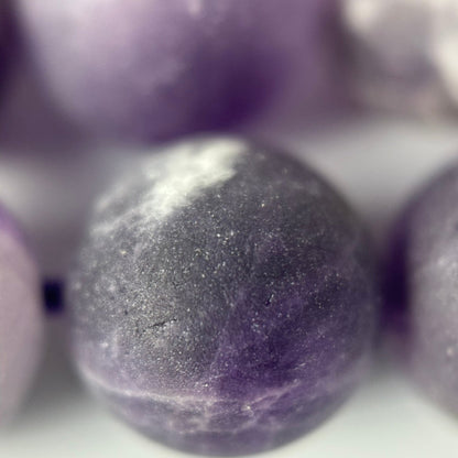 Amethyst Frosted Round Beads image 2
