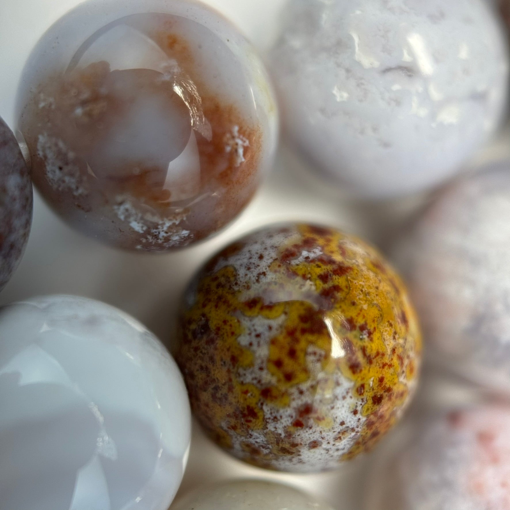 Pink Mexican Ocean Jasper Polished Round Beads image 4