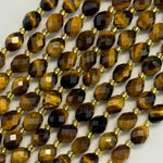 Tiger's Eye Faceted Barrel 8 Beads image 3
