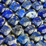 Lapis Lazuli Rectangular Faceted Cushion Cut 10xÂ8 mm Beads image 3
