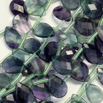 Rainbow Fluorite Faceted Pear Shape Beads image 2