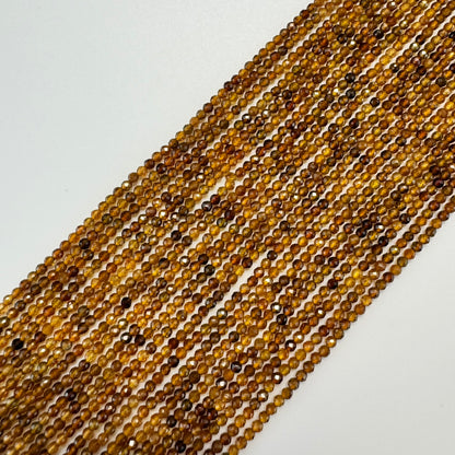 Natural Citrine Faceted Round Beads 2.5mm image 3