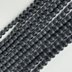 Black Onyx Frosted Round Beads image 1