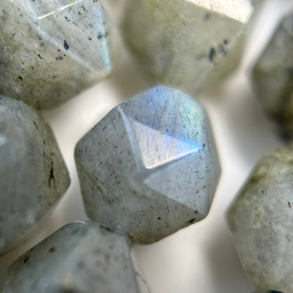 Labradorite Faceted Diamond Cut Beads image 5