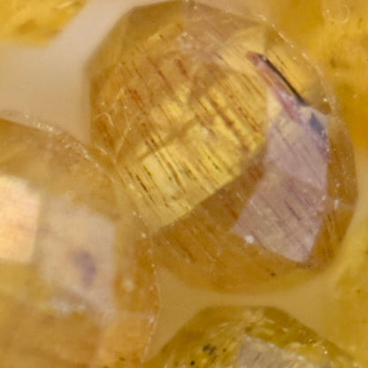Golden Apatite Faceted Rondelle Beads (6x4mm) image 3