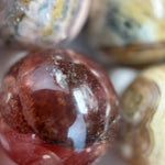 Dendritic Rhodochrosite Polished Round Beads image 2