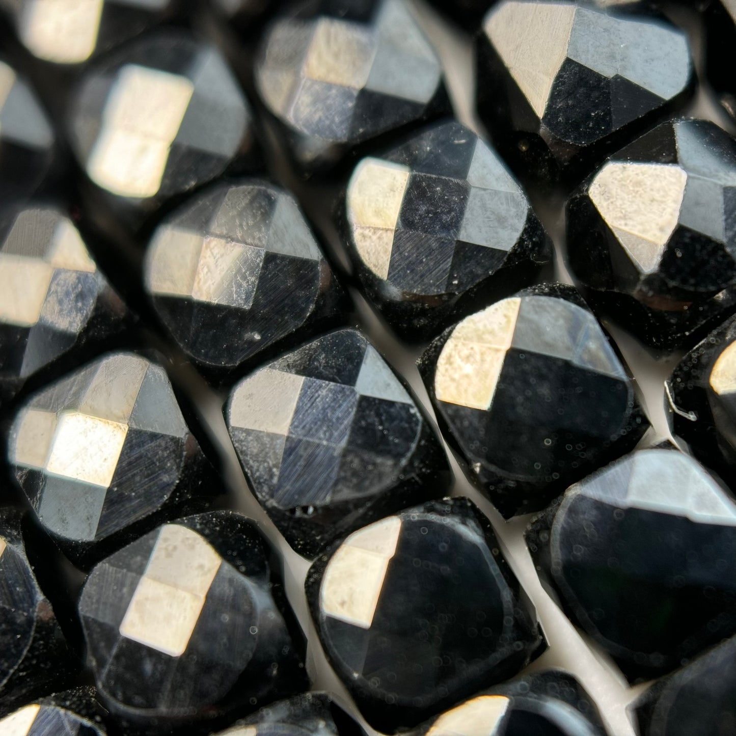 Black Tourmaline Square Beads image 8