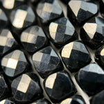 Black Tourmaline Square Beads image 8