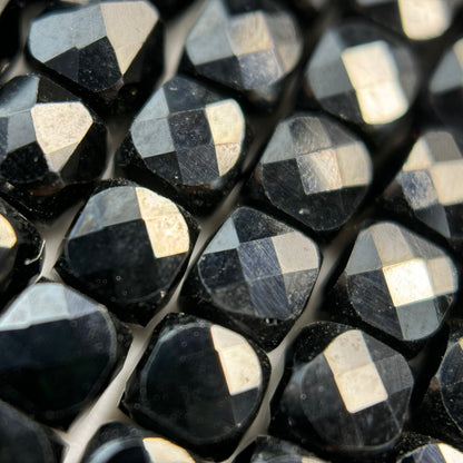 Black Tourmaline Square Beads image 8