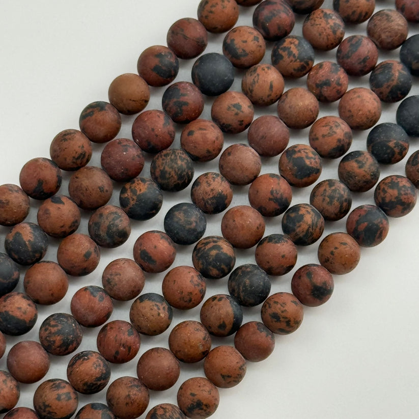 Frosted Round Stone Beads