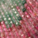 Multicolor Strawberry Quartz Square Beads image 5