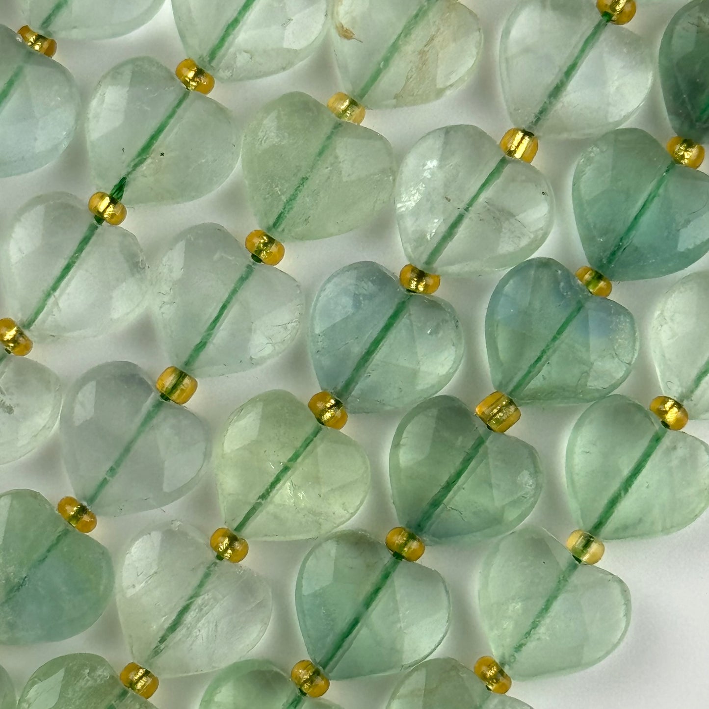 Green Fluorite Faceted Heart 12ÃƒÆ’Ã†â€™Ãƒâ€ Ã¢â‚¬â„¢ÃƒÆ’Ã‚Â¢ÃƒÂ¢Ã¢â‚¬Å¡Ã‚Â¬ÃƒÂ¢Ã¢â€šÂ¬Ã‚Â12 mm Beads image 3