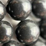 Black Mica Polished Round Beads image 1