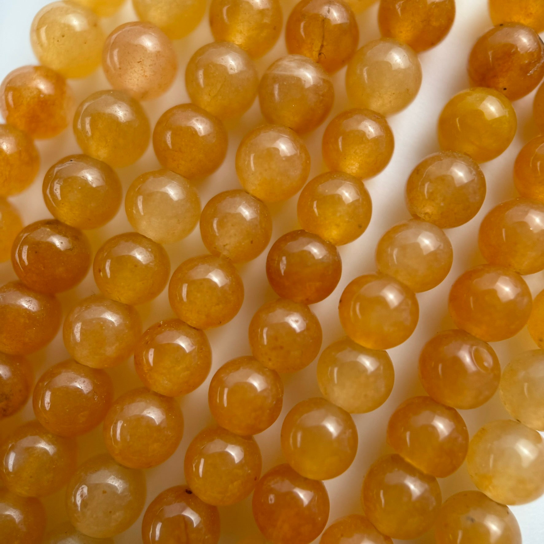 Orange Aventurine Quartz Polished Round Beads image 2