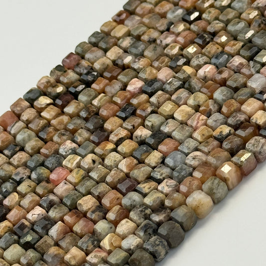 Rhodochrosite Square Beads