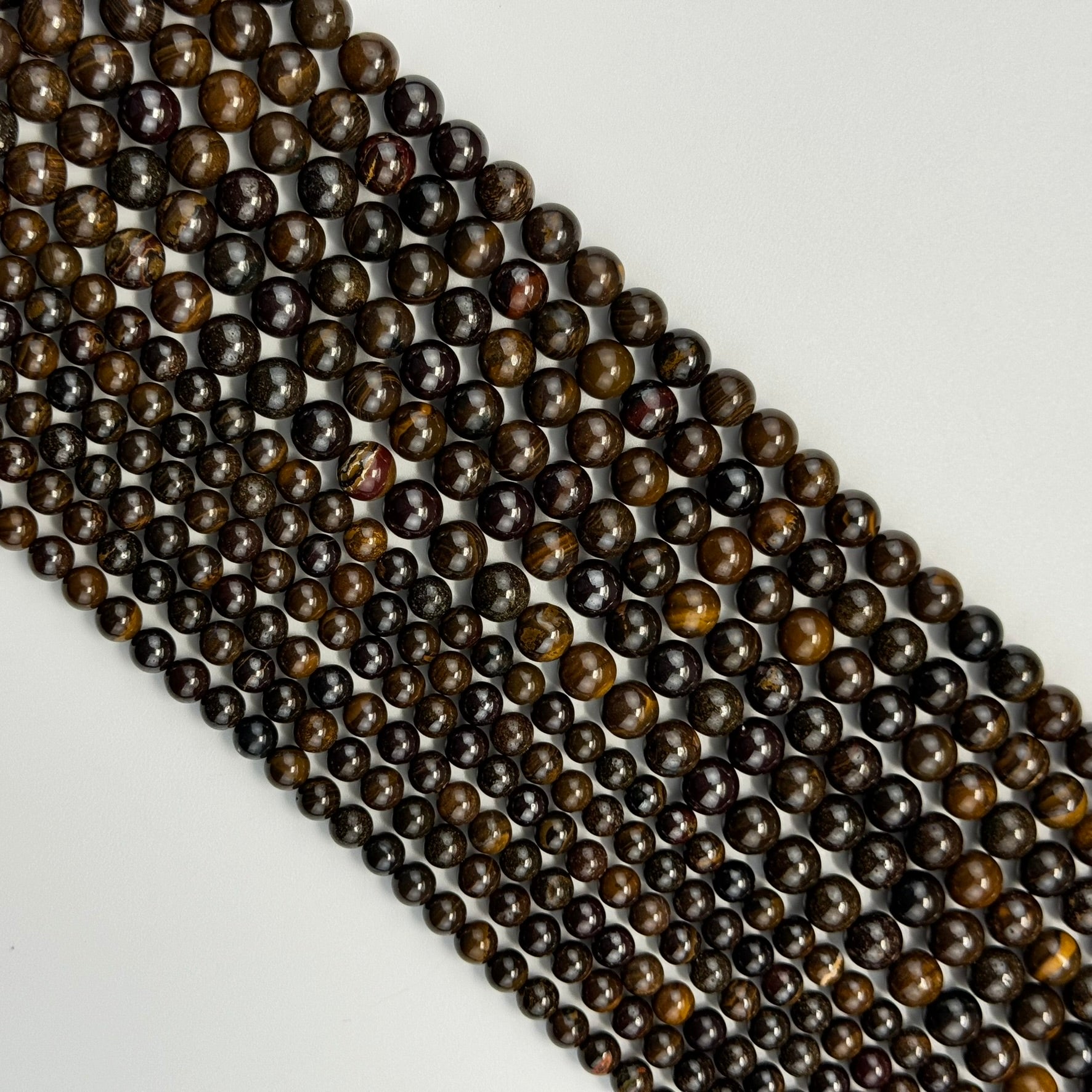 Australian Boulder Opal  Polished 6-8mm Round Beads image 5