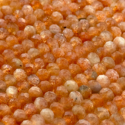 Sunstone Faceted Rondelle Beads (AA Quality) image 5