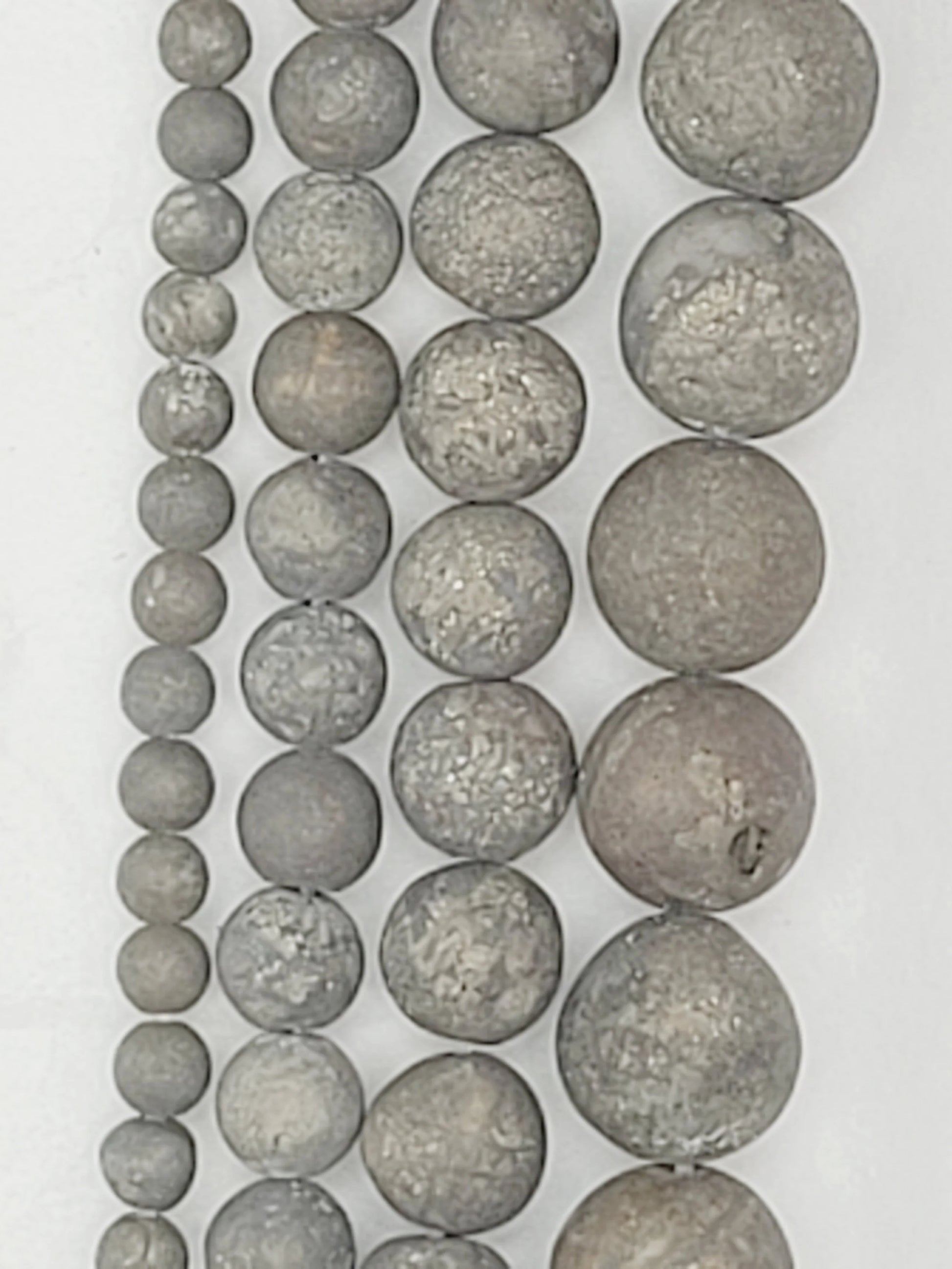 Pyrite | Frosted 4-10mm Round Beads image 0