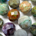 Chrysocolla Faceted Round Beads image 1