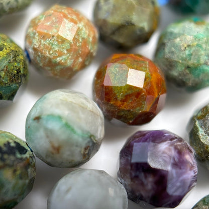 Chrysocolla Faceted Round Beads image 1