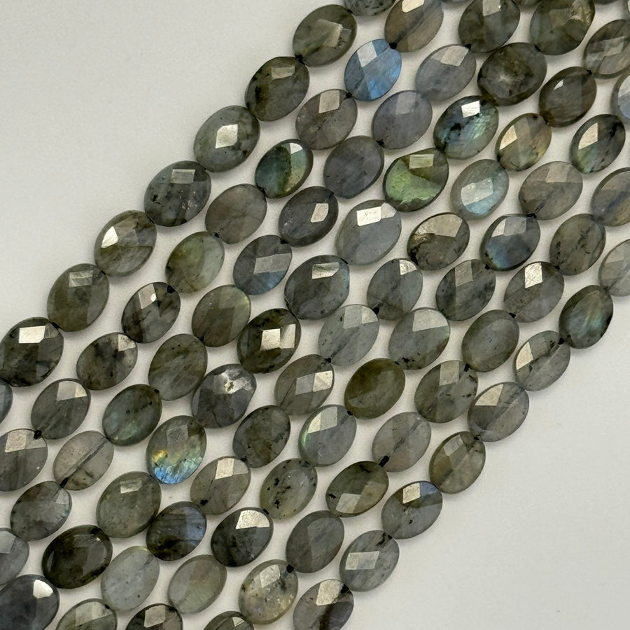Labradorite Faceted Oval Beads (A) image 0