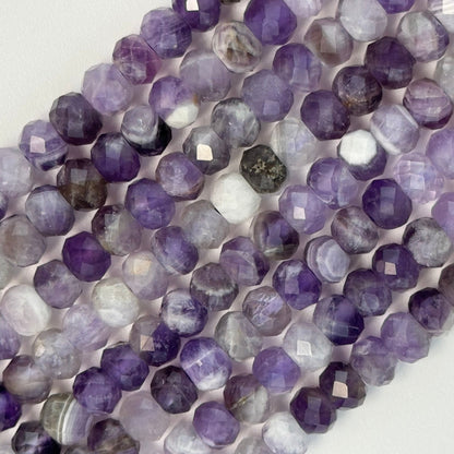 Faceted Amethyst Rondelle Beads (6x4mm) image 7
