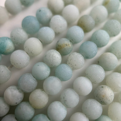 Ocean Jasper AAA Frosted Round Beads image 4