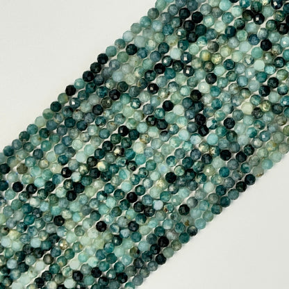 Blue Tourmaline Faceted Round Beads image 3
