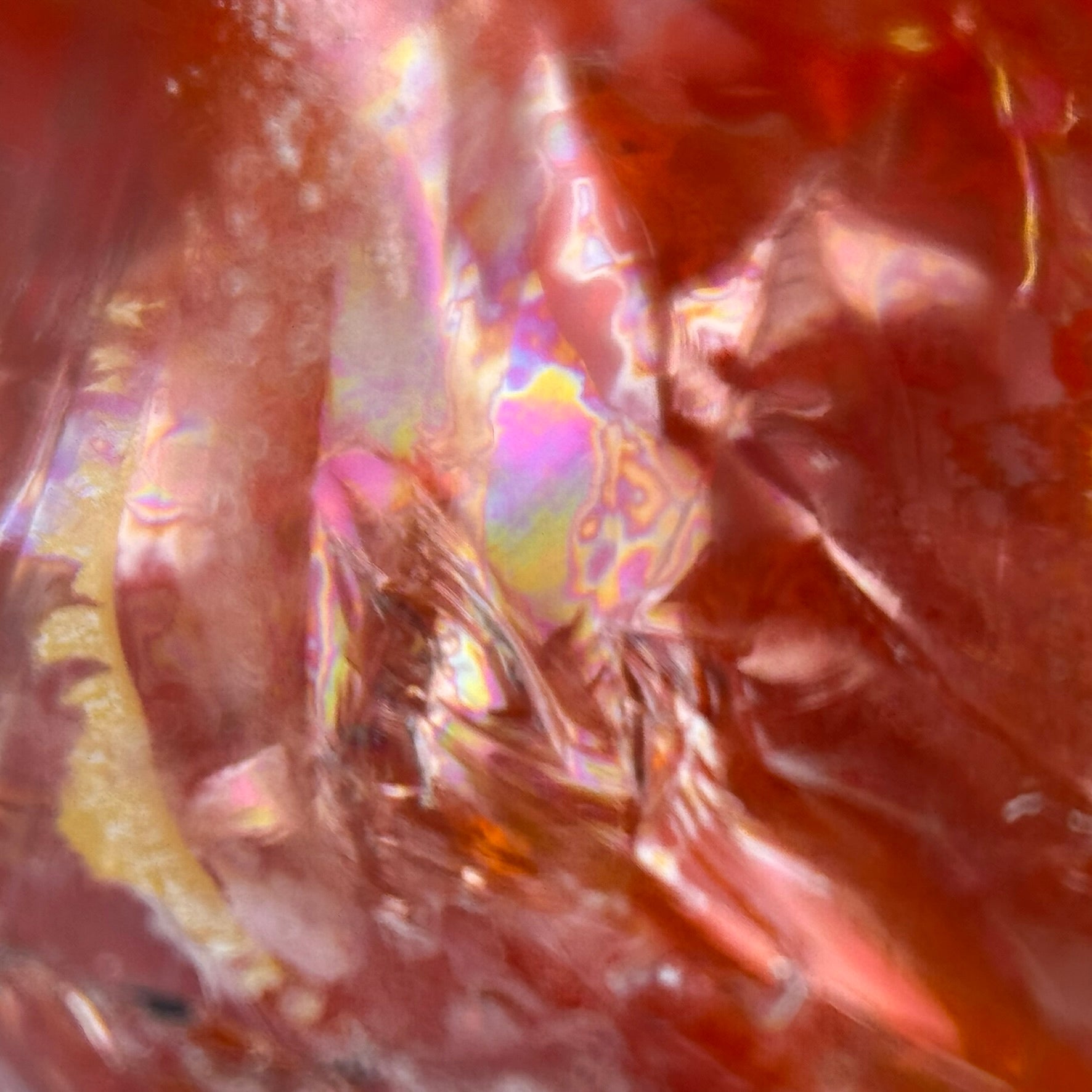 Quartz Cabochon with Lepidocrocite Inclusion image 6