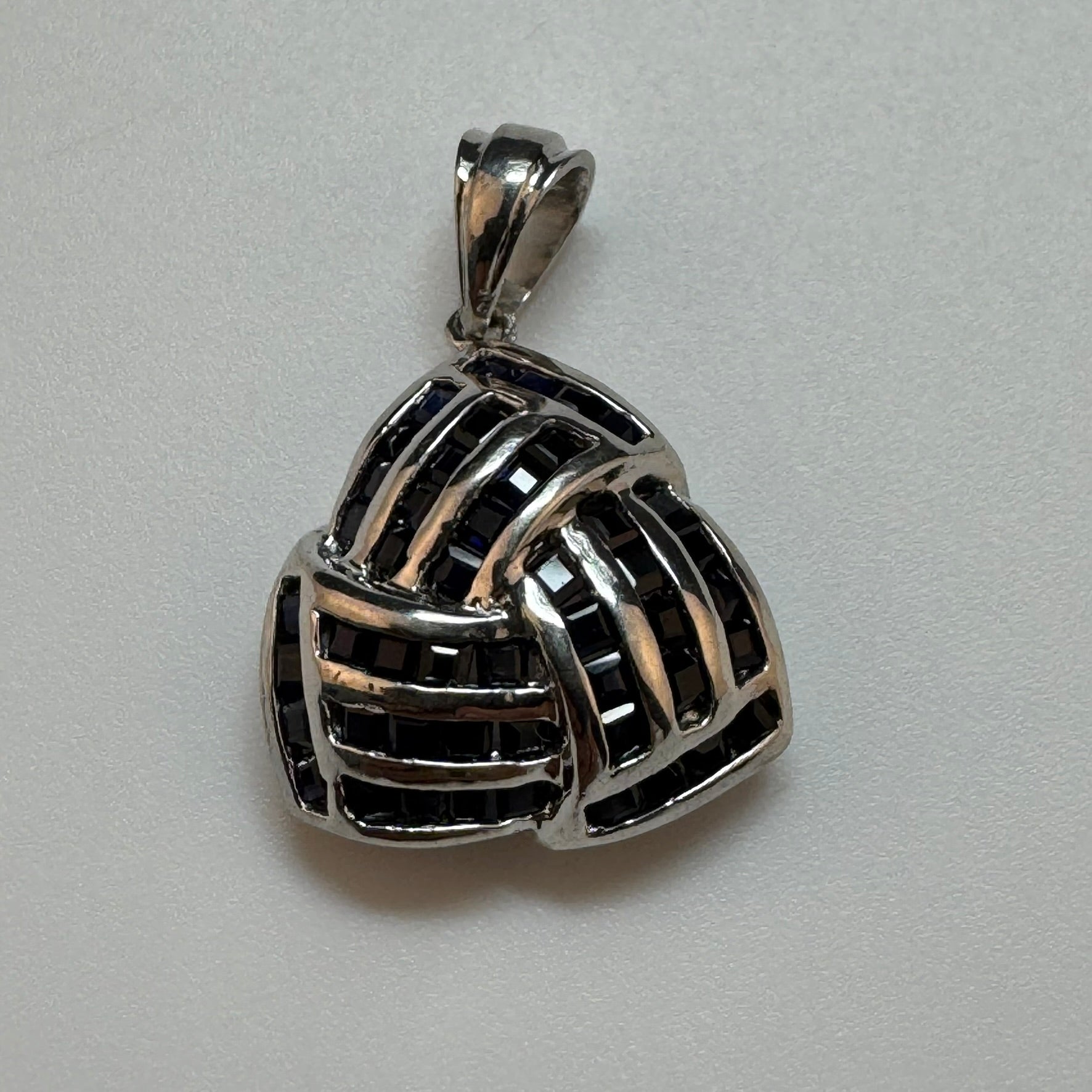 Blue Sapphire Pendant in 925 Sterling Silver image 0