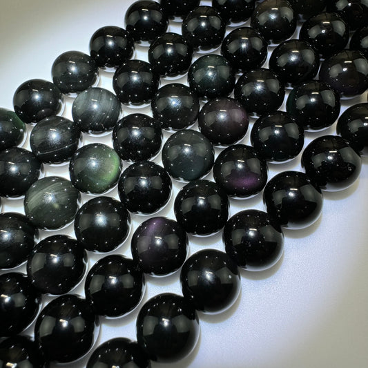 Rainbow Obsidian AAA Polished  Round Beads image 0