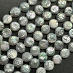AAA Silver Coin Pearl  12x4mm image 2