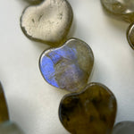 Labradorite Flat Heart Beads image 3
