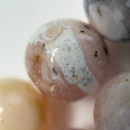 Dendritic Pink Opal Polished Round Beads image 2
