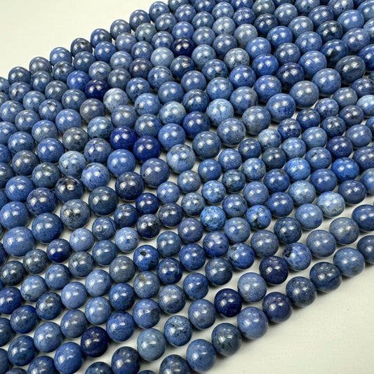 Dumortierite AA Polished Round Beads image 0