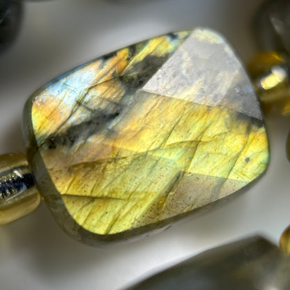 Labradorite Rectangular Faceted Cushion Cut Beads10xÂ8 mm Beads image 8