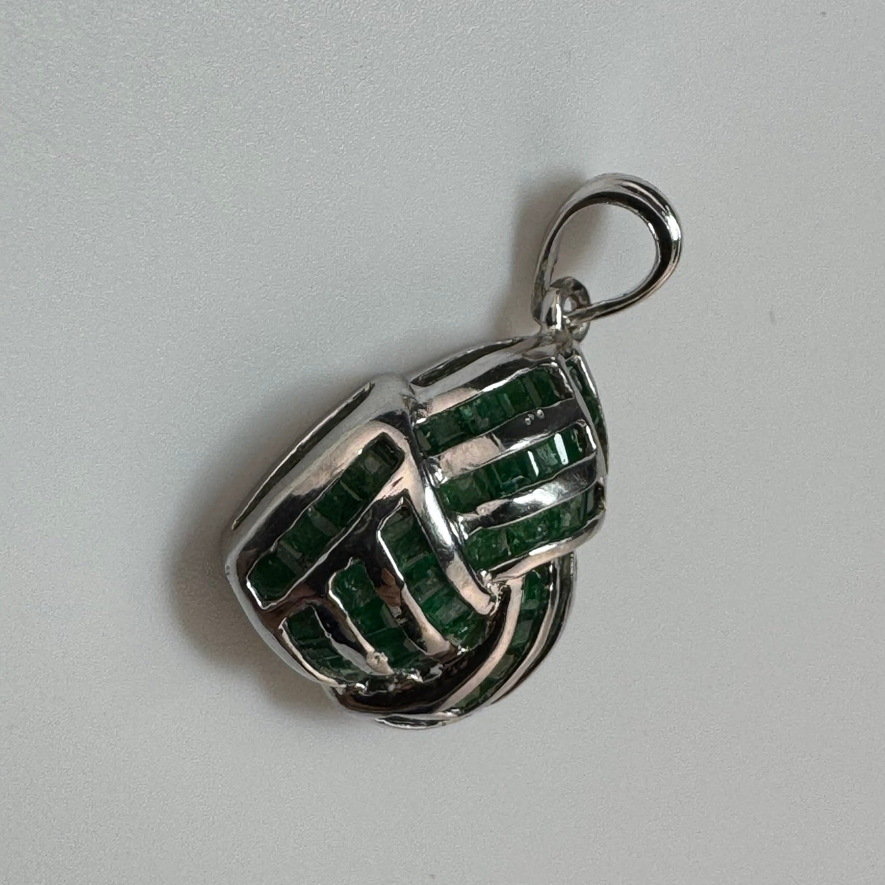 Emerald Pendant in 925 Sterling Silver image 1