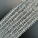 Faceted Clear Quartz Rondelle Beads image 3