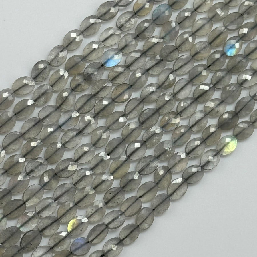 Labradorite Faceted Oval Beads (AA) image 0