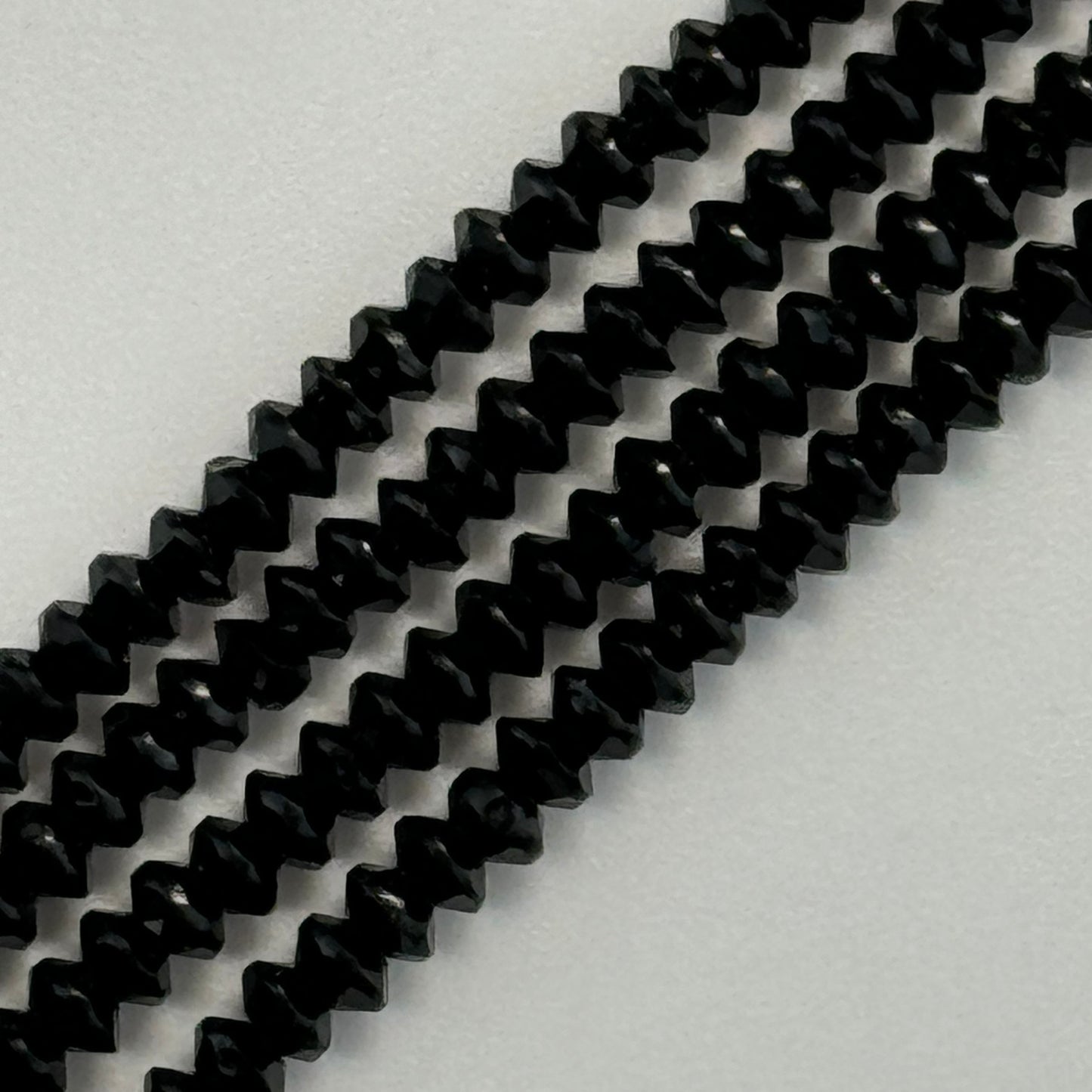 Black Tourmaline Space Ship Beads image 0