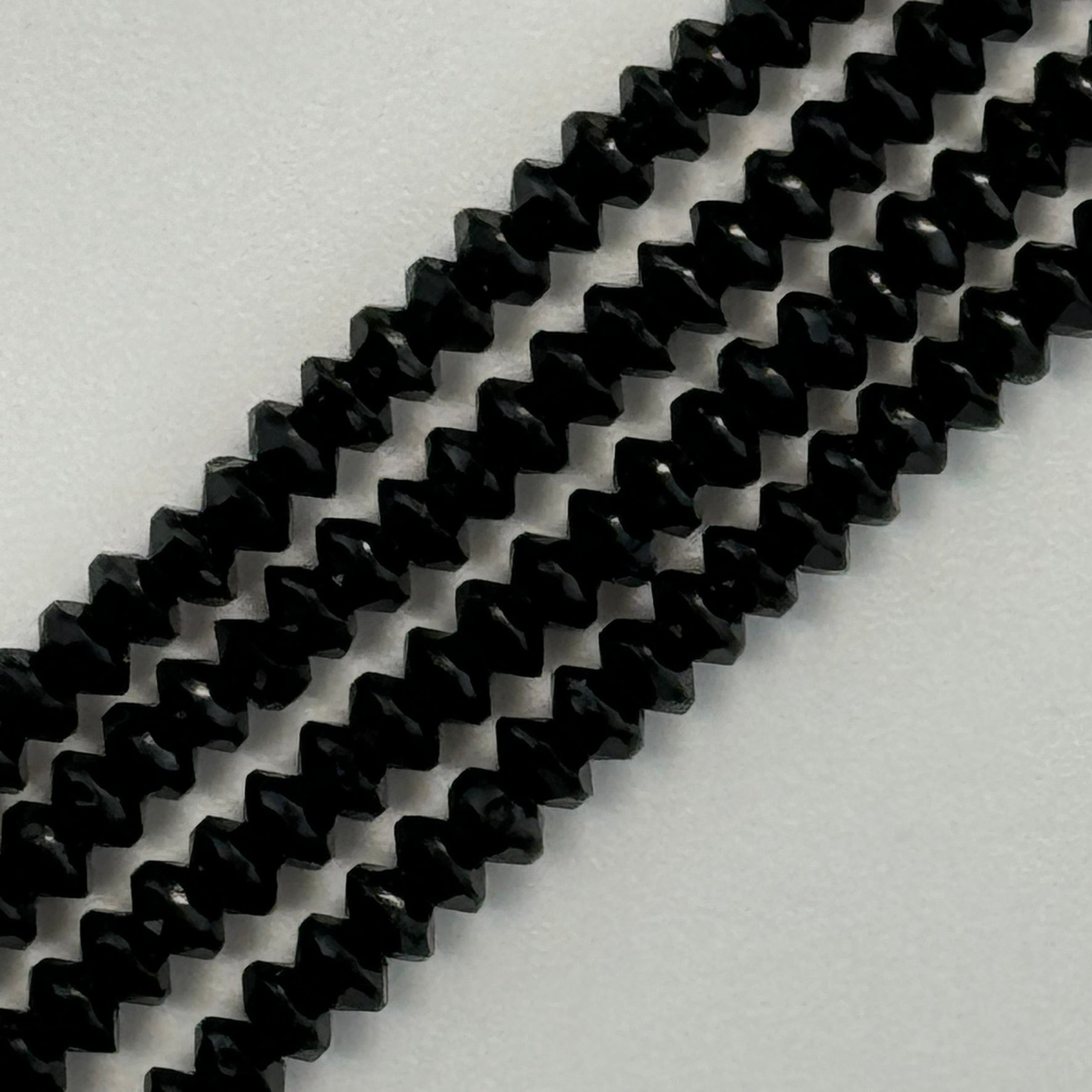 Black Tourmaline Space Ship Beads image 0