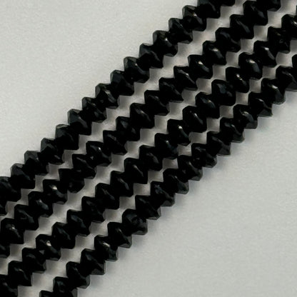 Black Tourmaline Space Ship Beads image 0
